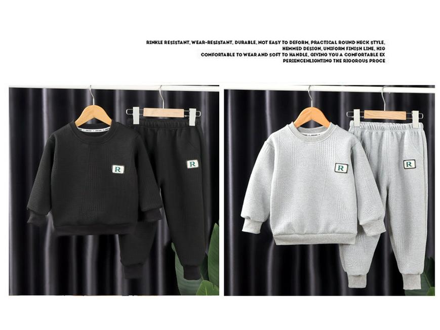 Elegante set felpa coreana primavera/autunno 2025 per ragazzi e ragazze