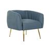 DKD Home Decor-Armchair DKD Home Decor Blue Golden Foam Wood Metal Plastic 81 X 75 X 73 Cm