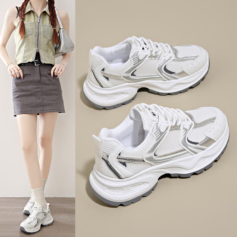 

Women s casual classic sports shoes 2025 fashion heightening outdoor non-slip sports shoes luxury brand women s casual shoes 37 срібний