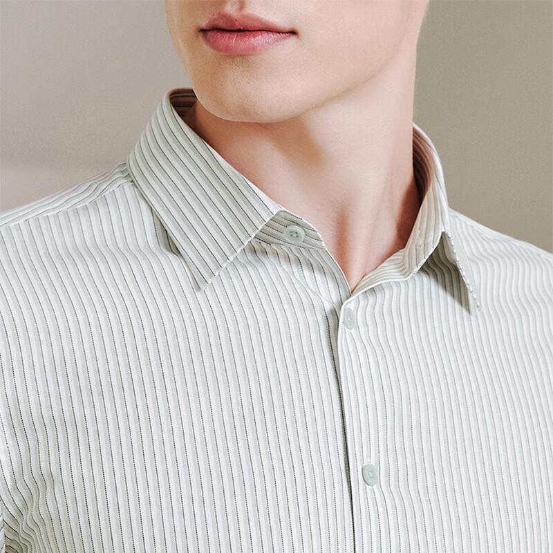 YOUNGOR Men's Breathable Long Sleeve Shirt VLZS114816QBA