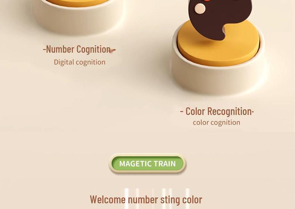Magnetic Number Train Toy: Educational Building Blocks for Kids Ages 2-6