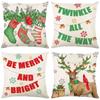 45cm Merry Christmas Cushion Cover Pillowcase 2025 Christmas Decorations for Home Ornament New Year Christmas Decor 2025 Noel