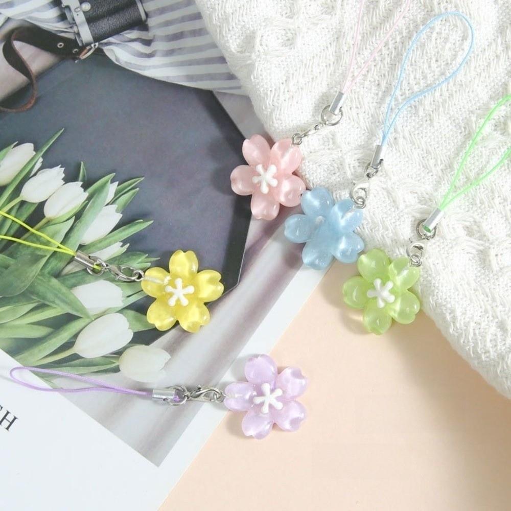 Solid Color Transparent Bag Phone Chains Transparent Kawaii Pendent Accessory  Spring Summer