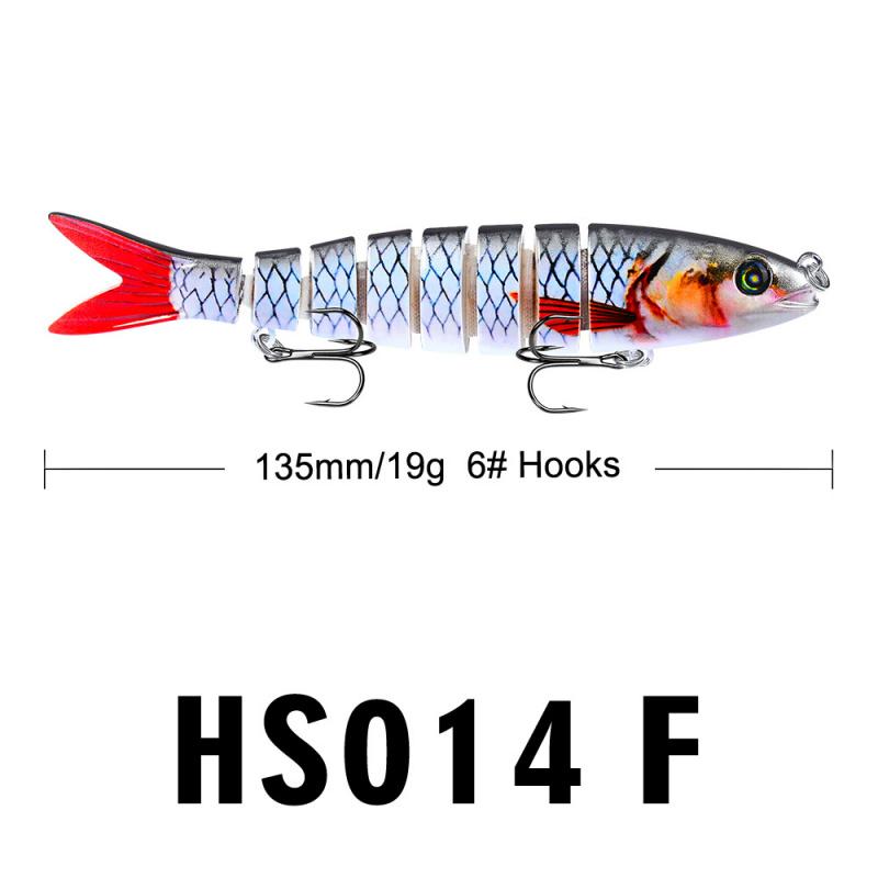 10cm16.5gMulti-Joint Slow Sinking Lure Set Bionic Bait Universal for Freshwater and Saltwater Bass Trout Crappie Special