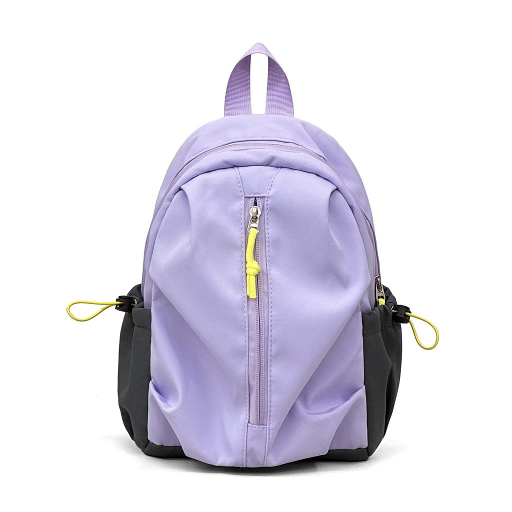 Schoolbag1011 Contrast Color Vertical Zipper Backpack Cute Girl Harajuku Large Capacity Versatile Backpack Student School Bag