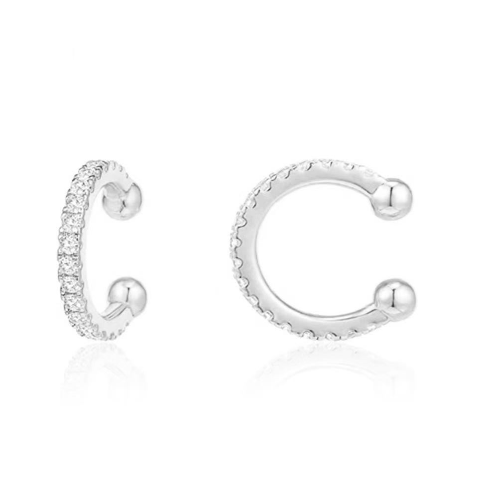 

Изысканные серьги-каффы премиум-класса: Женские модные серьги без прокола серебряный