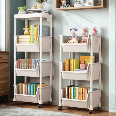 Mobile Storage Rack Multi-layer Storage Cart Narrow Corner Kitchen Handcart Minimalist Home Storage Rack Mobile Storage Rack