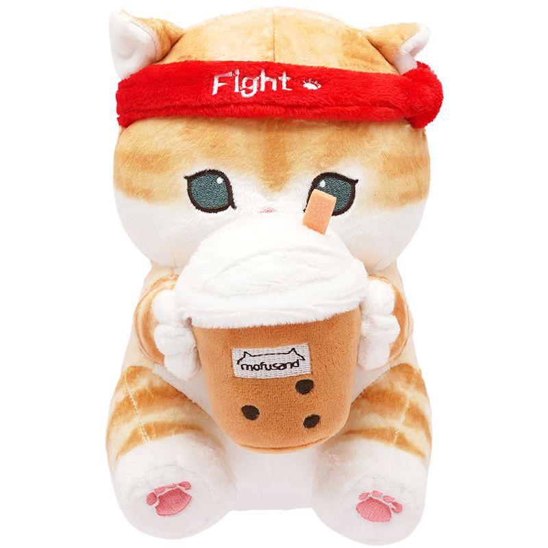 

Mofusand Plush Theme Toys Going To Work Moving Bricks Milk Tea Toilet Squatting красный