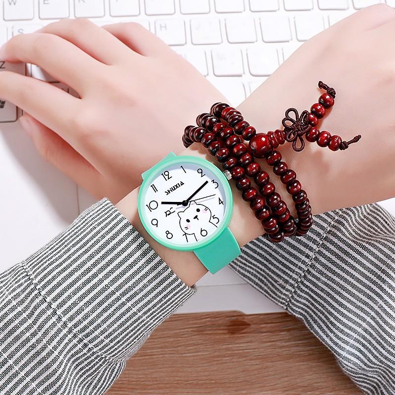 Simple Girl'S Heart Student Watch Exam Watch Girl Small Fresh Versatile Soft Girl Digital Quartz Watch
