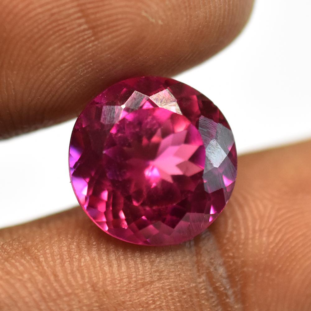 Natural Pink Certified Sapphire 10.20 Ct Round Cut Stunning Loose Gemstone