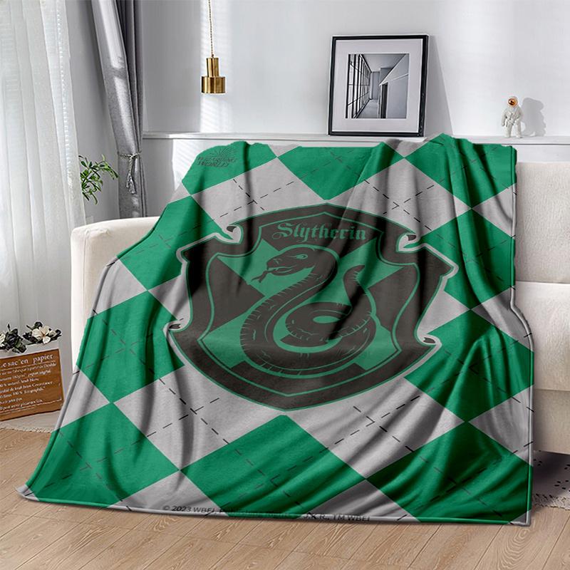 Slytherin House Crest Phone Case CoverPrint Blanket, Soft Blanket For Sofa Office Bed And Travelling Daughter Birthday Gift Esj222