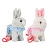 Electric Plush Rabbit Toy with Leash Singing Walking Bunny Plushie Toddlers Boys Girls Interactive Simulation Stuffed Animal Toy