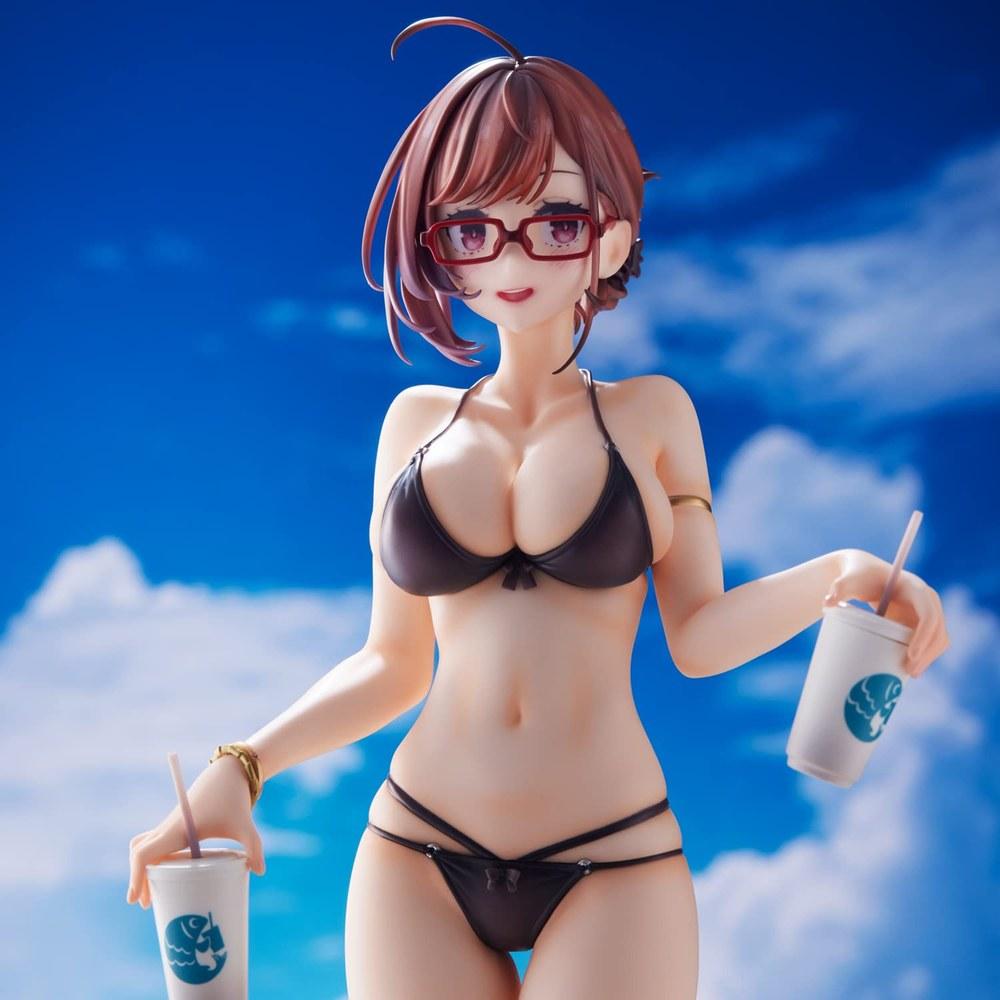 Union Creative Nearsighted Sister in Swimsuit Illustration 92M PVC ABS Complete Figure