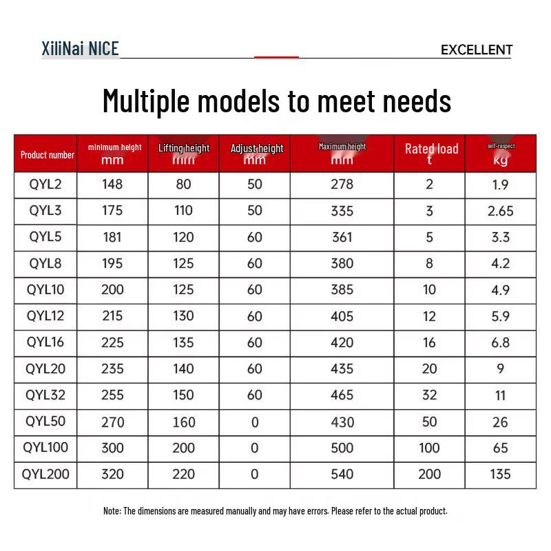 Heavy-Duty 50-Ton Hydraulic Jack Vertical Hydraulic