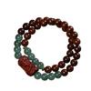 Rosewood Double Circle Sandalwood Bracelet: Ethnic-Style Prayer Beads for Men and Women