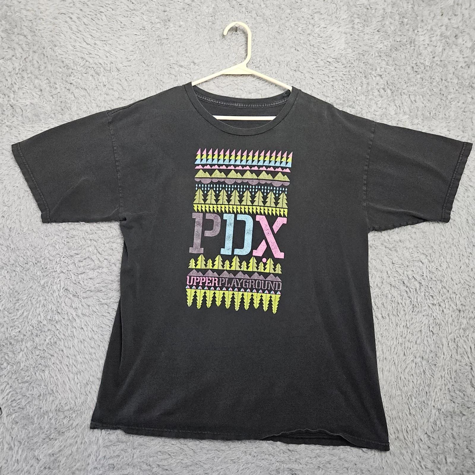 

Upper Playground Portland 100% Cotton T-shirt Mens Tees Top Vintage Aged Cotton Trees Outdoors Large S