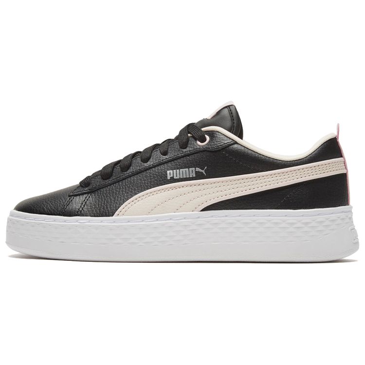 

Puma Smash Platform Piping Leather Low-Top Sneakers Women sneakers Black 373315-01 35.5