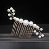 Trendy Handmade Wedding Hair Comb Leaf Flower Bridal Hairpins Pearl Head Jewelry Girls Hair Accessories Hairstyle Design Tools