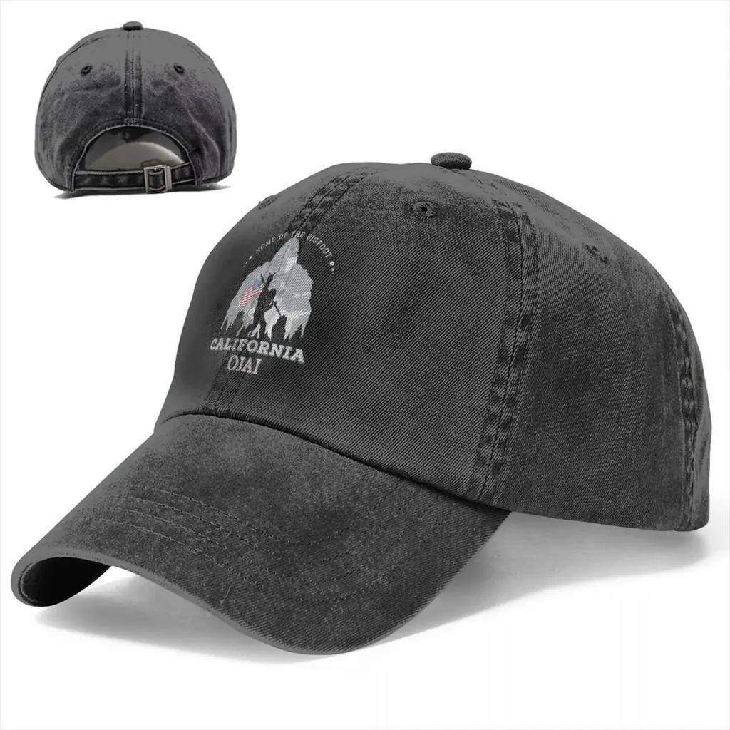 Men's Baseball Cap California Ojai American Flag Forest Classic Trucker Snapback Cowboy Caps Dad Hat Bigfoot Sasquatch Golf Hats