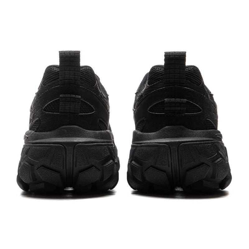Li Ning Dune Retro Thick Sole Comfortable Shock Absorbing Non-Slip Wear-Resistant Breathable Low-Top Casual Shoes Men Sneaker Black AGCU379-5