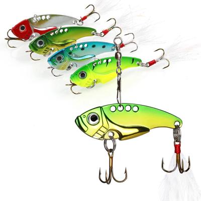 Fishing Lure Metal VIB Lures Vivid 3D Eyes Spoon Lure Fishing Bait Bass Artificial Hard Bait Lure