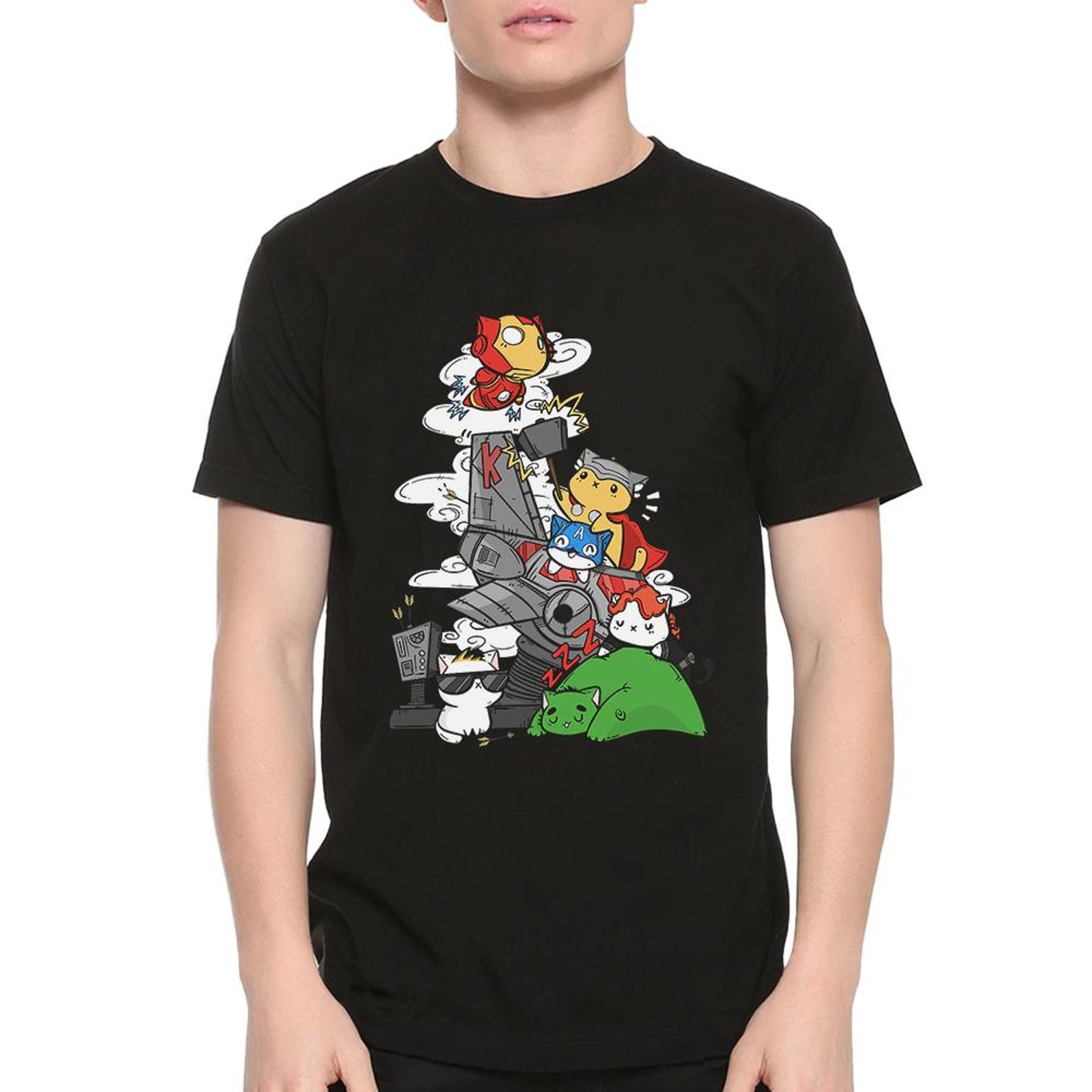 Cats Avengers Funny T-Shirt, Men s and Women s Sizes Tee XL