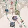 Crystal Shell Pendant Necklace Sea Beach Bohemia Beads Chain Choker Conch Shell Necklace  Summer