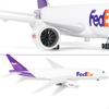 QIYUMOKE 1/150 Scale B777-300ER FedEx 18.5-inch Large Diecast Airplane Model Kit with Stand for Aircraft Model Display, Gift for Aviation Enthusiasts