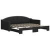 VidaXL Lit de jour avec lit gigogne noir 90x190 cm tissu 3197542