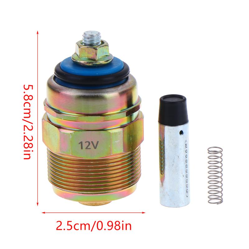 Injection Fuel Pump 12V Shut Off Solenoid Valve Compatible with 0330001015 0330001016 Fast Engine Stop Response