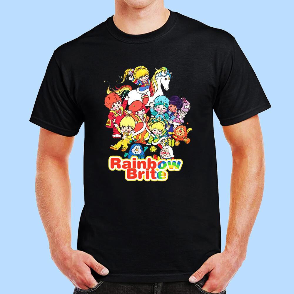 Rainbow Brite Mens Black T Shirt S - 5XL Unisex T-Shirt S