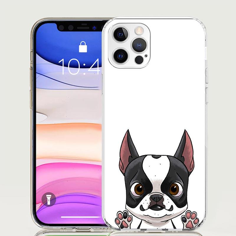 Pug Dog French Bulldog Case Phone Cover for Apple iphone 16 15 14 13 12 Mini 11 Pro Max 16E X XS XR 7 Plus 8 + SE 2020 Trend Fun