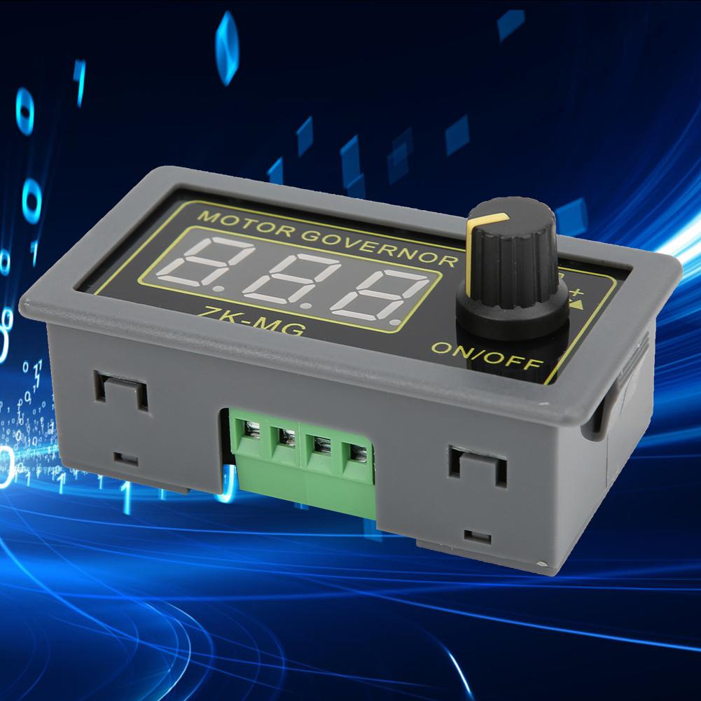 DC Motorstyring PWM Motorhastighetsregulator LED Lysdimmer Digital Skjerm Enkoder 5V 12V 24V