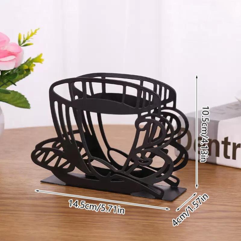 1Pc Elegant Metal For Lotus Flower Napkin Holder - Stylish Kitchen & Dining Tabletop Accessory,Ideal For Home And Restaurant Use