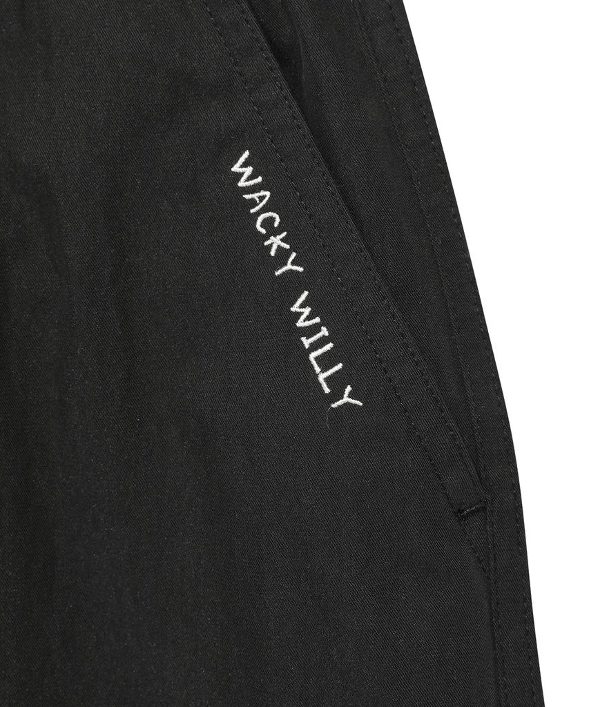 WACKY WILLY Women'S Cargo Parachute Pants Black