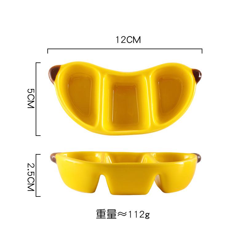 

Creative Cartoon Ceramic Fruit Bowl Cute Kids Cutlery Apple Pear Banana Shape Dinner Plate Kitchen Spice Dish Kitchen Utensils