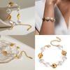 Stainless Steel Bracelet Vintage Bracelet Glass Coin Pearl Disc Bracelet Fashion Women Wrist Jewelry for Any Occasion