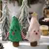 Christmas Gnome Decoration Fluffy Christmas Tree Doll with Glitter Star Topper Plush
