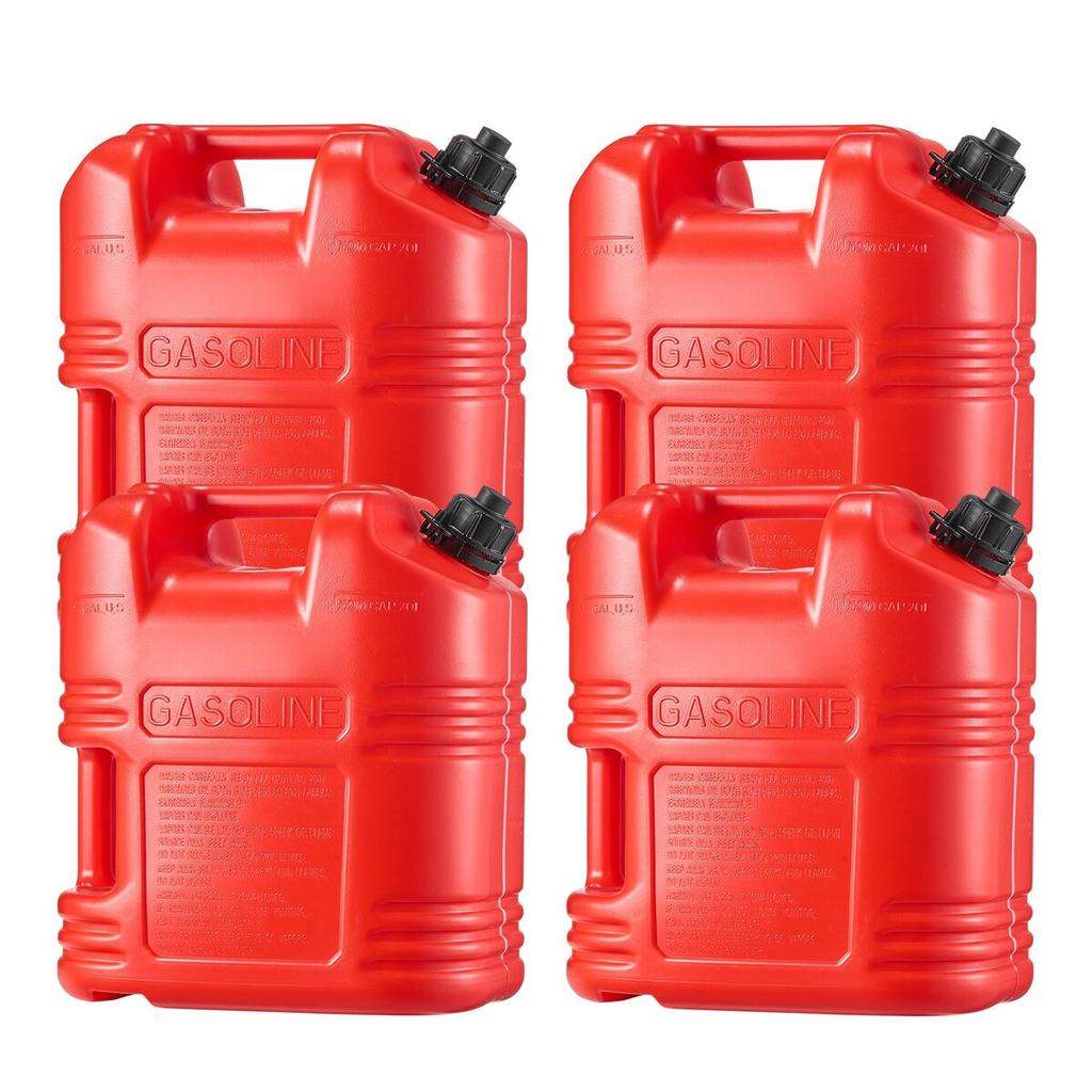 Fuel Container, 19 L, Gas Tank with Spout & Clear Scale, 15 L/min Max Flow Rate, Secure & Leak-proof, Portable Flat Fluid Container for Most Cars