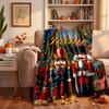 Nutcracker Custom Flannel Blankets Soft Warm Cozy Throws for Home Decor Holiday Gifts