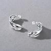 Premium Metal Tide Personality Exaggerated Fashion S925 Silver Needle Stud Earrings C Type Retro Earrings Light Luxury Earrings