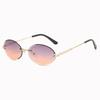Ladies Sunglasses Personalized Frameless Trimmed Sunglasses Glasses