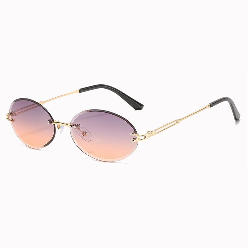 Ladies Sunglasses Personalized Frameless Trimmed Sunglasses Glasses
