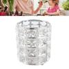 Rounded Crystal Glass Crystal Glass Cosmetic Organizer Cosmetic Storage Bucket  Pen Pencil Storage