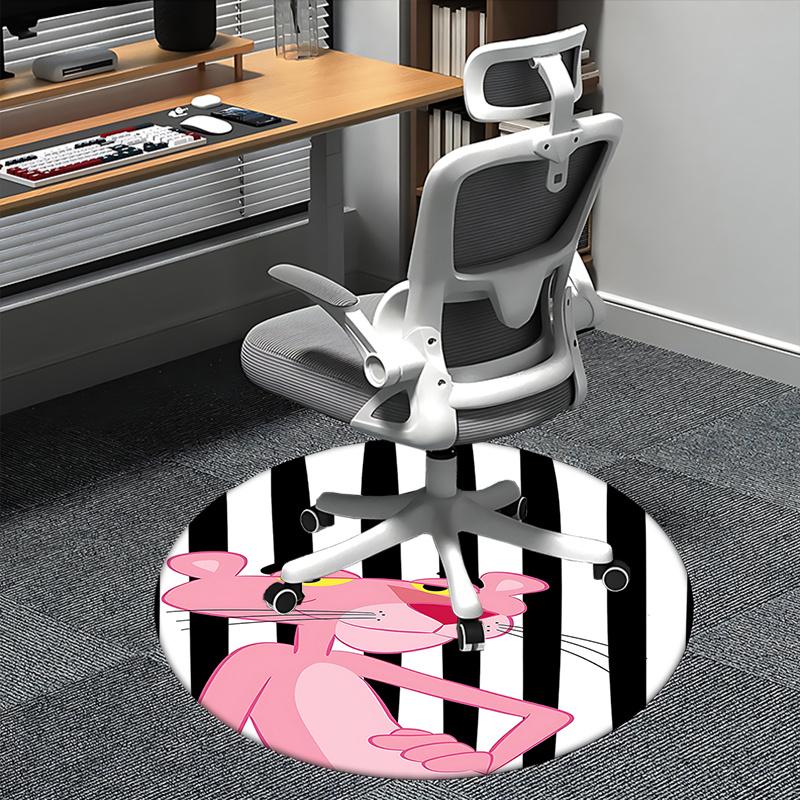

Pink Panther Chair Mat Round Carpet for Home Decor, Office Use, Living Room, Bedroom, Gift Idea0117b 80cm by 80cm