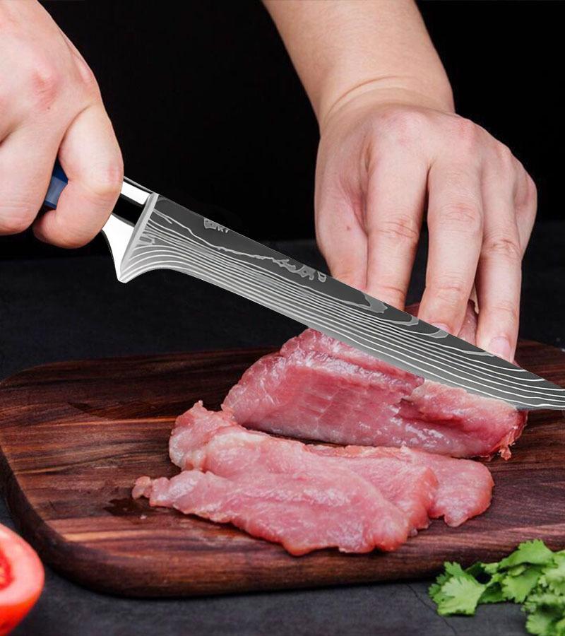 Ausbeinmesser aus Edelstahl, Damaskus-Muster, Küchenmesser, Fleisch- und Obstschneider, Koch- und Kochutensilien