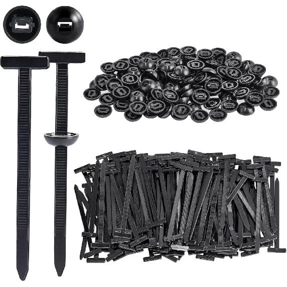 120Pcs Nylon Universal Cable Tie Buckle For Car, Automotive Zipper Clips, Plastic Rivet Grip Zip Ties, Push Pin Clip Auto Body Parts Trim, For Car