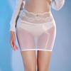 Sexy Silky High-Elasticity Hip-Hugging Transparent Lace Skirt