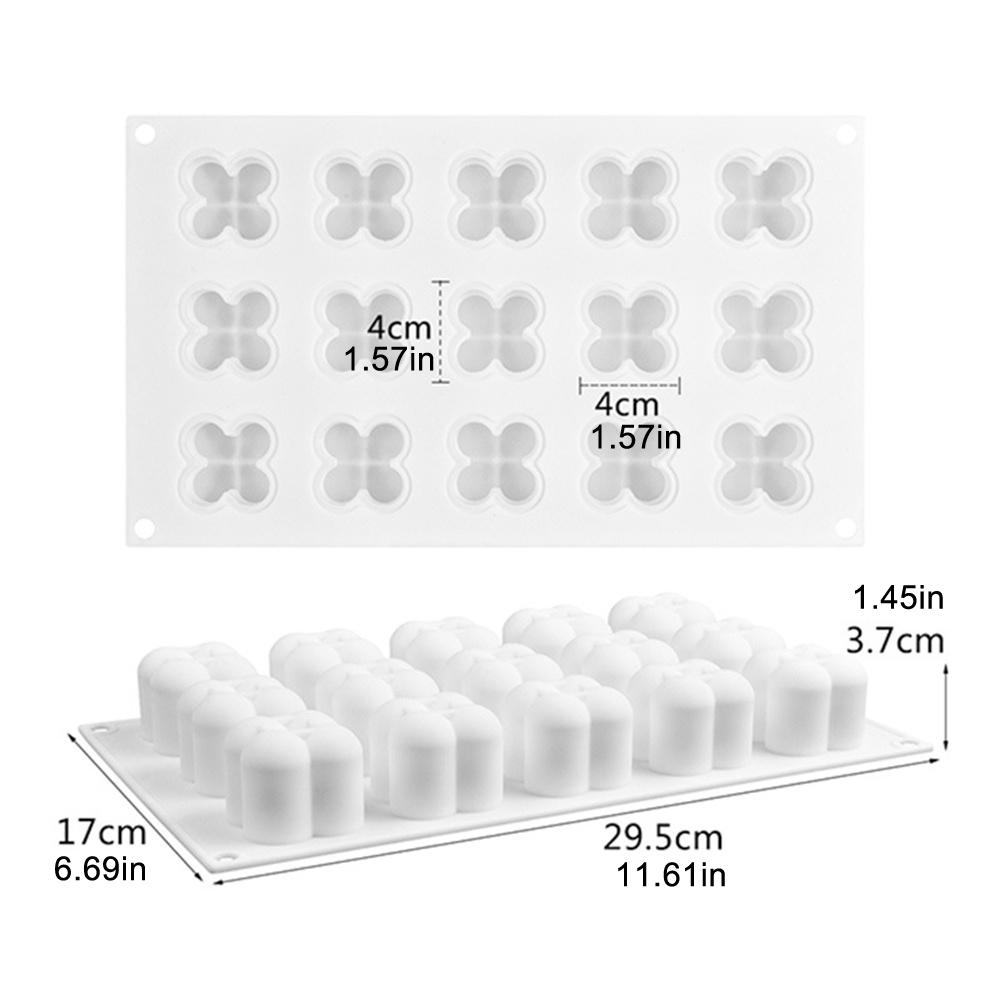 15 Silicone Molds 3D Cube Baking Mousse Cake Mold Silicone Square Bubble Dessert Molds Kitchen Bakeware Candle Plaster Mould