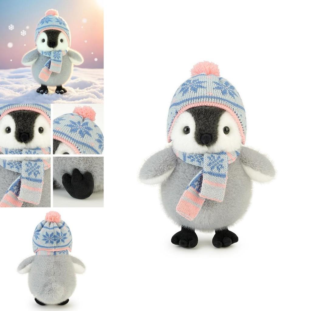 Wear Scarf Hat Penguin Plush Toy Soft Teddy For Kids Bedtime Gift